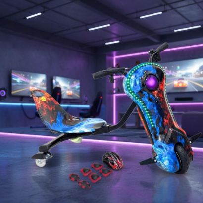 صورة سكوتر درفت كهربائي للأطفال بإضاءة LED